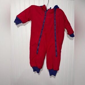 Vintage Talbots Kids Red Bunting Snowsuit| Size 2T